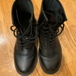All black Dr. Martens